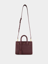Saint Laurent Rouge Cabernet Nano Sac de Jour in Supple Grained Leather
