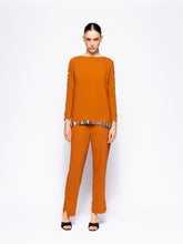 Paula Emily Caramel Café Ankle Cut Tailored Pants