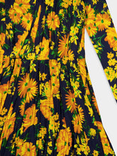 Balenciaga Draped Floral-Print Midi Dress