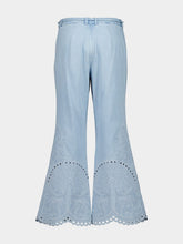 Zimmermann Ice Storm Daylight Cropped Cotton Flared Trousers
