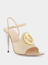 Gucci 110mm Logo-Plaque Leather Sandals