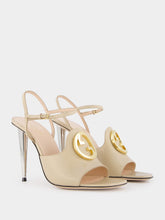 Gucci 110mm Logo-Plaque Leather Sandals