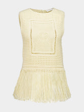 Zimmermann Cream Indra Crochet Fringe Tank