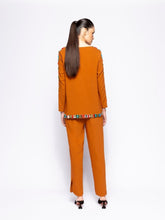 Paula Clara Caramel Hand-Embroidered Boat-Neck Top