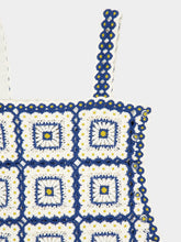 Alémais Blue Dolly Crochet Cotton Midi Dress