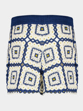 Alémais Blue Dolly Crochet Cotton Shorts