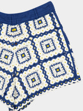 Alémais Blue Dolly Crochet Cotton Shorts