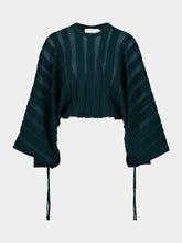 Zimmermann Teal Rebellion Cropped Sweater