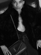 Saint Laurent Small Calypso Bag in Shiny Rubis Leather