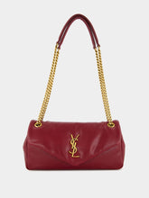 Saint Laurent Small Calypso Bag in Shiny Rubis Leather