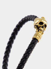 Alexander McQueen Skull Charm Woven Bracelet