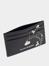 McQueen Floral Iris Calfskin Card Holder