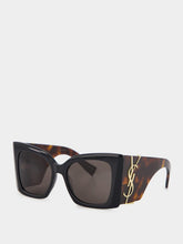 Saint Laurent SL M119 Black and Havana Cat-Eye Sunglasses