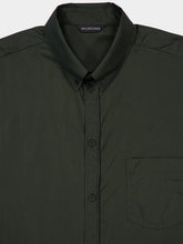 Balenciaga Khaki Green Logo Print Long Sleeve Shirt