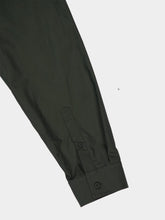 Balenciaga Khaki Green Logo Print Long Sleeve Shirt