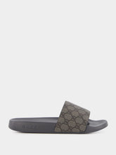 Gucci Grey and Black GG Slide Sandal