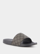 Gucci Grey and Black GG Slide Sandal