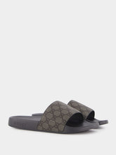 Gucci Grey and Black GG Slide Sandal