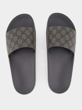 Gucci Grey and Black GG Slide Sandal