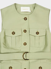 Zimmermann Palm Luna Wool Silk Utility Vest