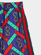 Gucci Graphic-Print Silk Cropped Trousers