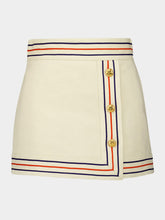 Gucci Striped Cotton Wrap Skirt