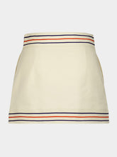 Gucci Striped Cotton Wrap Skirt