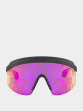 Gucci Oversize-Frame Logo-Embossed Sunglasses