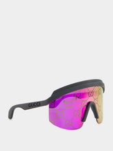Gucci Oversize-Frame Logo-Embossed Sunglasses
