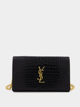 Saint Laurent Black Cassandre Clutch