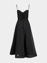 Zimmermann Black Luna Structured Midi Dress