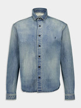 Saint Laurent Beach Blue Denim Cassandre Shirt