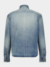 Saint Laurent Beach Blue Denim Cassandre Shirt