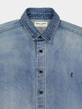 Saint Laurent Beach Blue Denim Cassandre Shirt