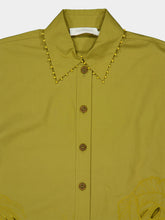Zimmermann Moss Embroidered Cotton Cut-Out Shirt