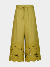 Zimmermann Moss Green Mahon Embroidered Pants