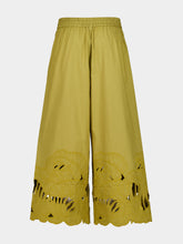 Zimmermann Moss Green Mahon Embroidered Pants
