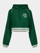 Gucci Embroidered-Logo Cropped Hoodie