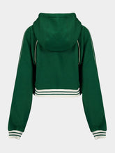 Gucci Embroidered-Logo Cropped Hoodie