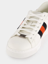 Gucci White Plume Leather Sneakers