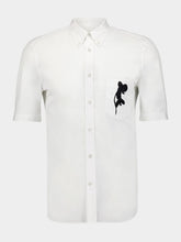 Alexander McQueen Orchid-Embroidered Cotton Shirt