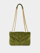 Saint Laurent New Juniper Green Toy Puffer Suede Bag