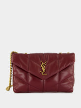 Saint Laurent Dark Ruby Toy Puffer Shiny Leather Bag