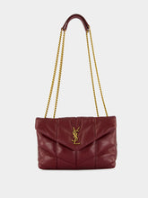 Saint Laurent Dark Ruby Toy Puffer Shiny Leather Bag