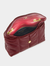 Saint Laurent Dark Ruby Toy Puffer Shiny Leather Bag