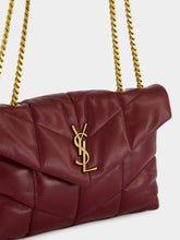 Saint Laurent Dark Ruby Toy Puffer Shiny Leather Bag