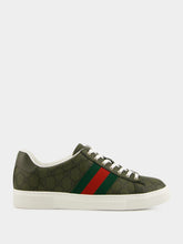 Gucci Dark Green GG Supreme Ace Sneakers