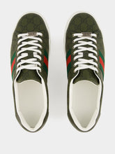 Gucci Dark Green GG Supreme Ace Sneakers