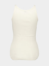 Saint Laurent Logo-Embroidered Ribbed Tank Top