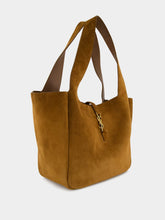 Saint Laurent Caramel Cognac Le 5 à 7 Bea Suede Tote